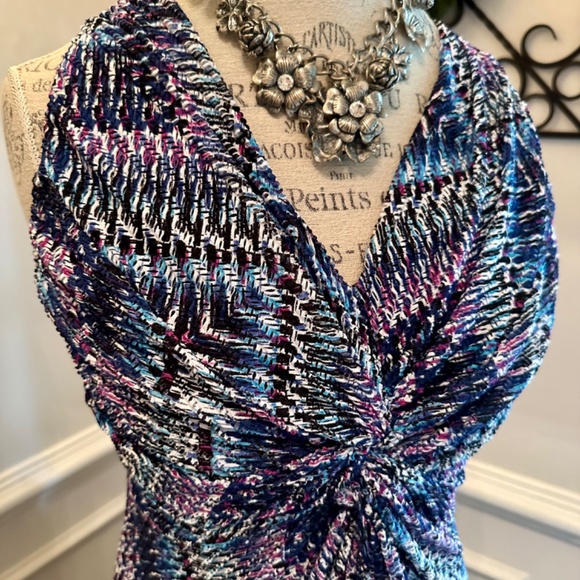 Chico’s Textured Maxi Dress 'Maida' Size 0 Stretch Fully Lined NWT - Picture 3 of 11